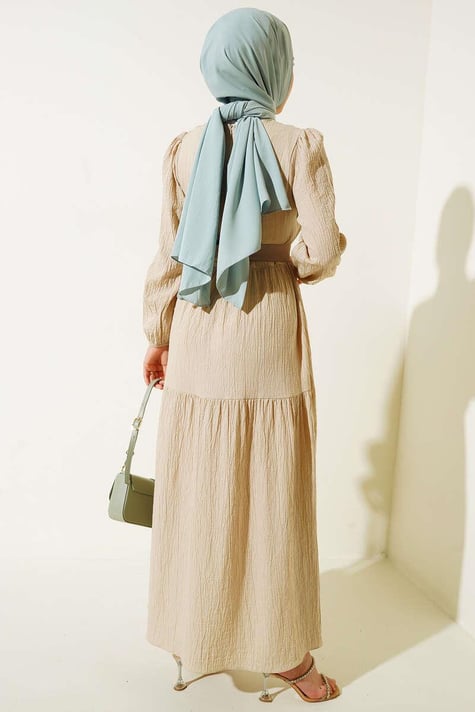 Crescent Dress Beige