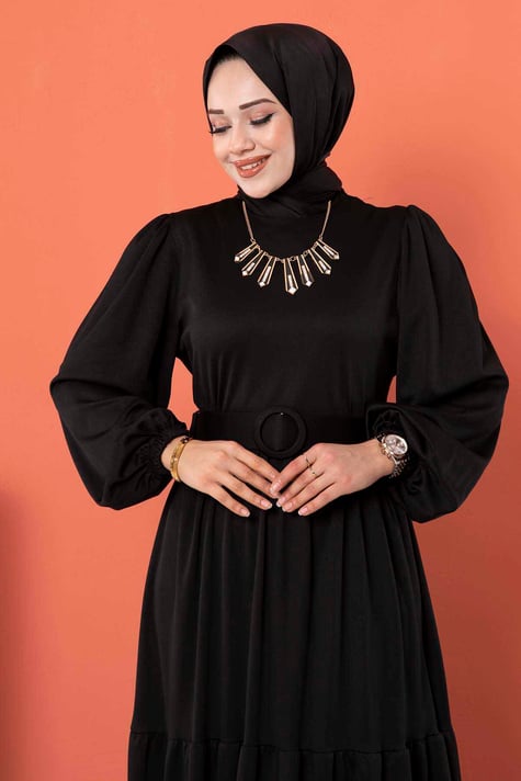 Belted Abaya Dress Muslim Wear Belted Abaya Dress Muslim Wear
